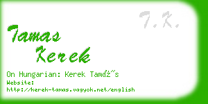 tamas kerek business card